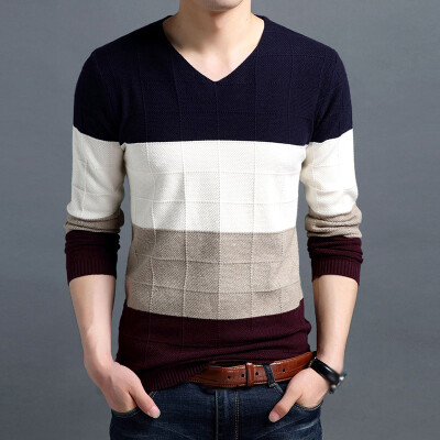 

Mens V-Neck Henley Pullover Long Sleeve Knit Tops Slim Fit Sweater Jumper Blouse