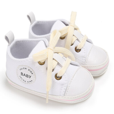 

Baby Shoes Winter 2017 Infant Tollder Canvas Crib Shoes Lace-up Baby Boys Girls Sneaker Prewalker 0-18M