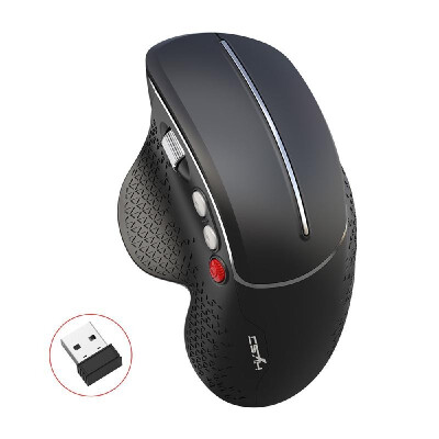 

HXSJ T32 24GHz Vertical Wireless Mute Mouse 6 Keys 3600DPI Mice Professional Wireless Gaming Mouse for PC LaptopSilver