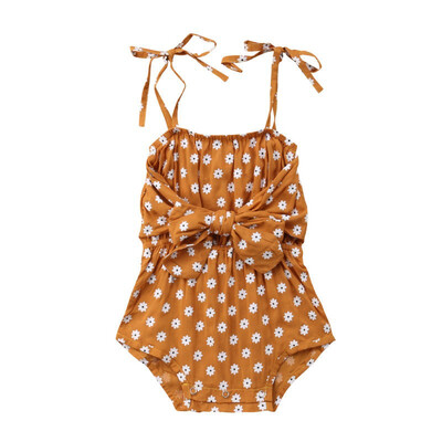

Toddler Newborn Baby Girl Strap Bowknot Floral Romper Jumpsuit Outfit Sunsuit