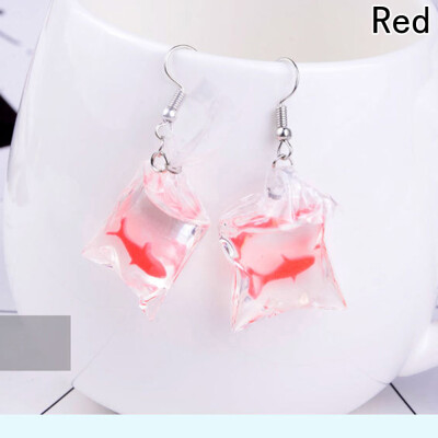 

Cartoons Goldfish Water Bags Shape Dangle Earring Charm Resin Earrings Women Fashion Accessories Jewelry Gifts