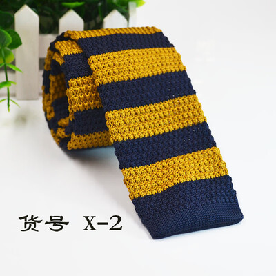 

Knit flat striped tie 5CM narrow section mens business tie direct
