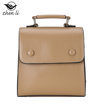 

Korean version of the new fashion bag PU popular simple womens backpack solid color independent column backpack