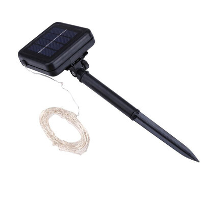 

BZ637 20M 200 Bulbs Solar Power Chargeable Clear Outdoor Decoration Festoon Party Garden Yard Fence Lamp Holiday Silvery Copper Wi