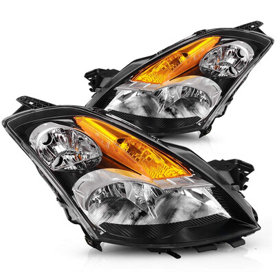 

Headlight Assembly For 2007 2008 2009 Nissan Altima Black Factory Style Replacement Headlights Pair