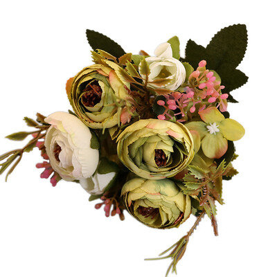 

1Pc Artificial Tea Rose Hydrangea Fake Garden Flower DIY Home Decor Photo Prop