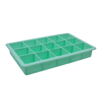 

15 Grids Silicone Ice Cube Maker DIY Ice Cake Molds Square Ice Tray wLid