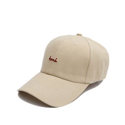 

Hat womens summer fashion small letters embroidered baseball cap mens outdoor casual visor Korean version of simple Cap tide