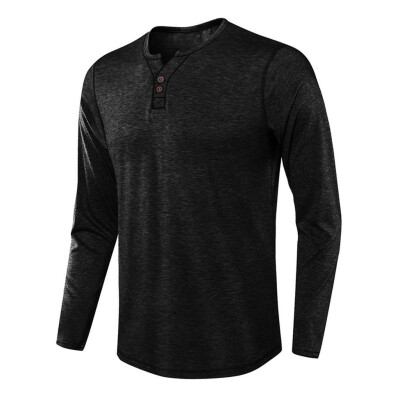 

Toponeto Fashion Men Autum Winter Long Sleeve V-neck Solid Outwear Tops Blouse