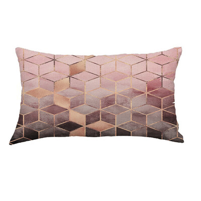 

〖Follure〗Super Soft Geometric Short Plush Pillowcase Sofa Pad Set Home Decoration