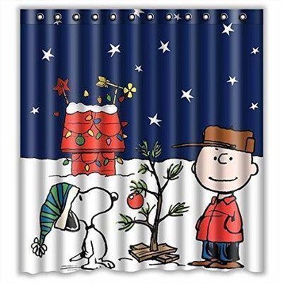 

Siaonvr Custom Merry Christmas Fabric Waterproof Bathroom Shower Curtain 66 x 72