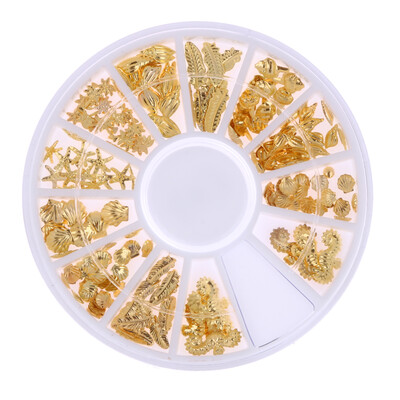

3D Metal Nail Art Paillette Sea Horse Shell DIY Nail Tips Nail Decoration