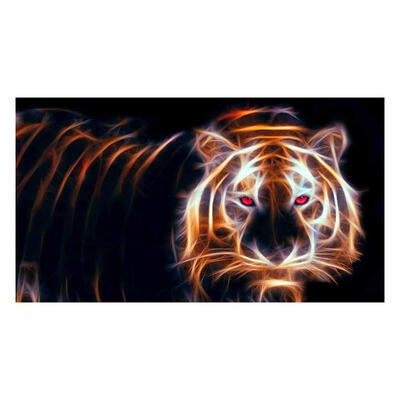 

5D DIY Full Drill Diamond Painting Fire Tiger Cross Stitch Embroidery Kits