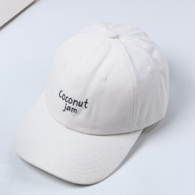 

Korean alphabet simple baseball cap children black leisure sports sun cap male couple embroidered curved eaves cap