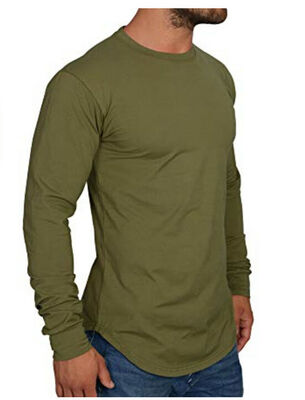 

Mens Slim Fit O Neck Long Sleeve Muscle Tee T-shirt Basic Casual Tops Blouse