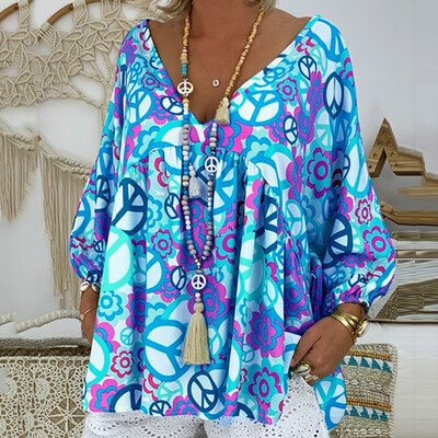 

Boho Women Long Sleeve Cotton Blends Kaftan Ladies Baggy Blouse Tee Shirts Tops