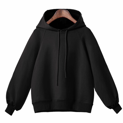 

Nomeni Women Lantern Sleeve Sweater Womens Long Sleeve Loose Thin Hooded Blouse BKL