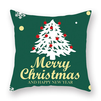 

18X18cm New Christmas Red Plaid Peach Skin Pillow Case Sofa Throw Cushion Cover Home Party Decor Decoration Pillowcase
