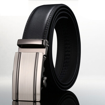 

Belt mens leather automatic buckle male Korean version of the belt tide youth casual students wild pure leather belt Jaguar