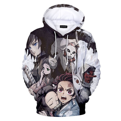 

Anime Demon Slayer Kimetsu No Yaiba Kamado Nezuke Tanjirou Custome 3D Hoodie