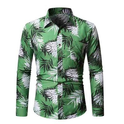 

Tailored Mens Printed Casual Button Down Long Sleeve Shirt Top Blouse