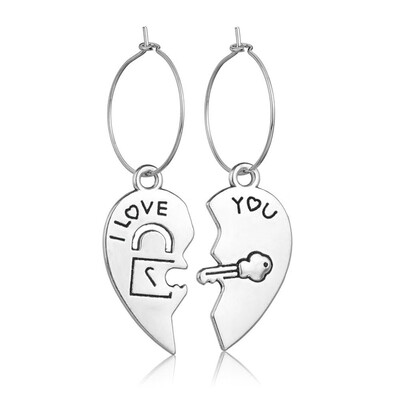 

La Melodie Vintage Big Earrings Best Friends Pendant Earrings Neutral Korean Jewelry Asymmetric Earrings Unique Wear Gifts