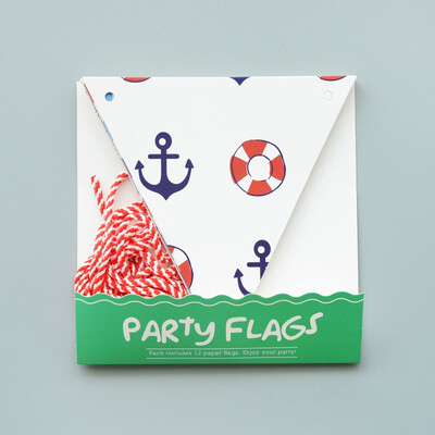 

FUNNYBUNNY Birthday Party Wave Dot Triangle Bunting Party Decoration