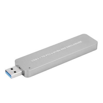 

Greensen M2 NVME to USB30 Mobile Hard Disk Box M2 NGFF PCIE SSD Solid State to USB30 Light Grey