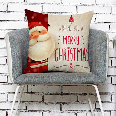 

Siaonvr Home Decor Cushion Cover Merry Christmas Pillowcase Sofa Throw Pillow Covers