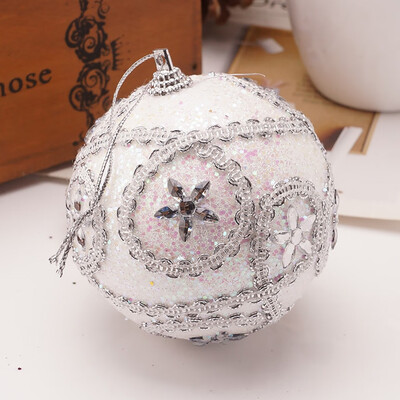 

Gobestart Christmas Rhinestone Glitter Baubles Ball Xmas Tree Ornament Decoration 8CM