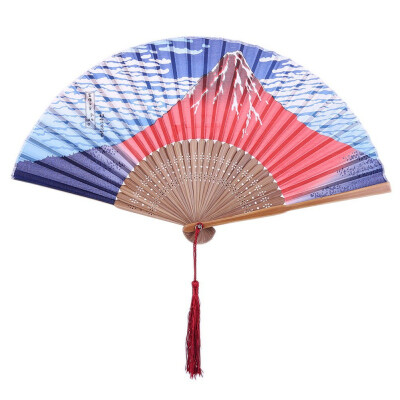 

Chinese Fan Folding Hand Held Fan Silk Fan Bamboo Ukiyo-e Art Prints Pocket Fan Party Supply