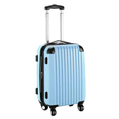 

GLOBALWAY 20" ABS Carry On Luggage Travel Bag Trolley Suitcase 8 color-Light Blue