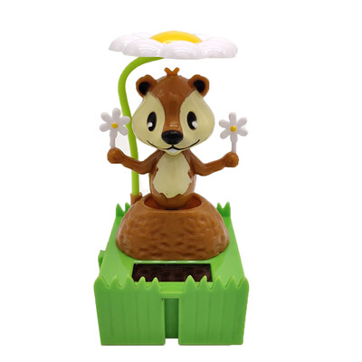 

Cartoon Figure Car Ornaments Solar Powered Body Shaking Doll Vehicle Decorations Kids Toy Gift