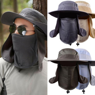 

360°Outdoor UV Protection Ear Flap Neck Cover Sun Hat Cap Fishing Hunting Hiking