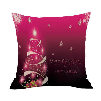 

Christmas Tree Pillow Case Linen Cushion Cover Home Sofa Car Decorative