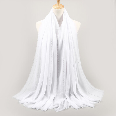 

New Monochrome Sequins Popular Female Headscarf Muslim Baotou Hui Hui Hot Scarf
