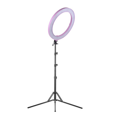 

Andoer RL720B 19 Inch 3200K-5600K Bi-Color Digital Ring Video Light 720pcs LEDs Adjustable Brightness CRI90 with 2m Light Stand P
