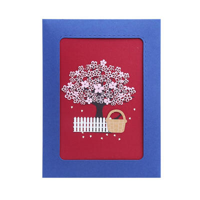 

3D Pop Up Cards Romantic Cherry Blossoms Valentine Greeting Card Postcard