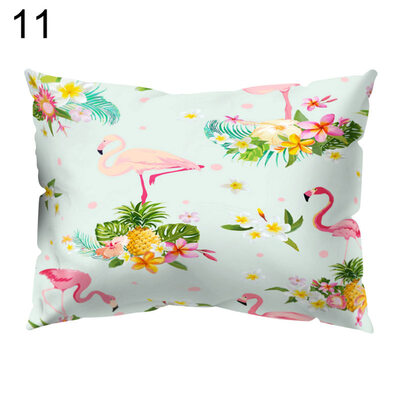 

Flamingo Printed Rectangle Throw Pillow Case Sofa Bed Cushion Cover Home Decor