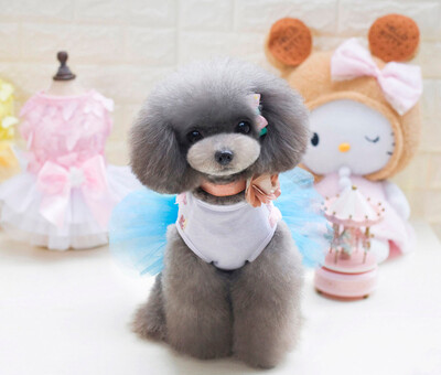 

〖Follure〗Adorable Dog Dress Clothes Puppy Grid Skirt Apparel for Small Medium Pets BU