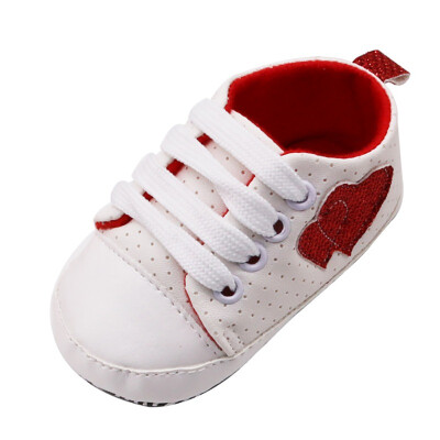 

Baby Girls Breathable Heart Pattern Anti-Slip Shoes Sneakers Soft Soled Walking Shoes First Walkers