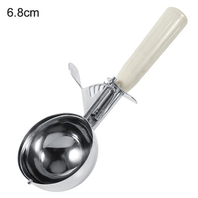 

Stainless Steel Fruit Mash Ice Cream Ball Scoop with Plastic Handle Kitchen Tool