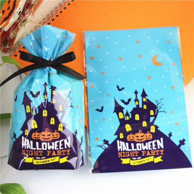 

50pcs 1420cm Happy Halloween Pumpkin Party Decorations Bakery Cookie Candy Sweet Biscuit Gift Soap Favor Cello Bag