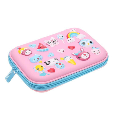 

Cute Cartoon Animals Students Pencil Bag Large Capacity Pencil Case Pink