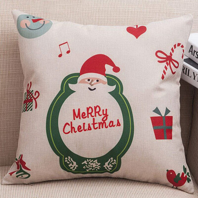 

Tailored Merry Christmas Throw Pillow Cases Cafe Sofa Cushion Cover Home Decor