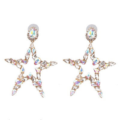

2019 Bohemian Crystal moon stars Drop Earrings For Women Vintage Earrings Female Fashion Party Jewelry Brincos