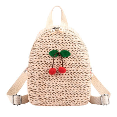 

Summer Straw Beach Backpack Rattan Women Lady Fashion Travel Shoulder Bags