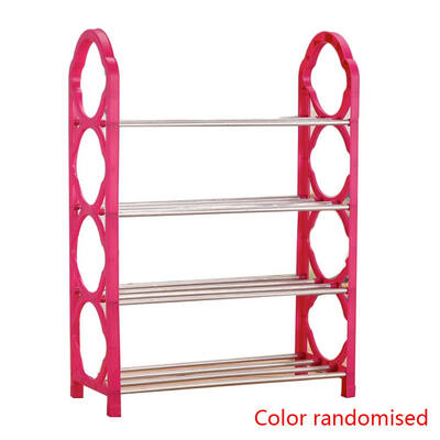 

4 Tiers Shoe Rack Shoe Storage Organizer Shelf Easy Assembled Standing Shoe Rack Random Color