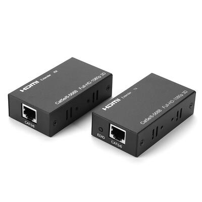 

60m HDMI to RJ45 Single Network Cable Signal Extender Transmitter Receiver