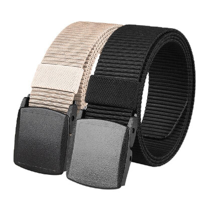 

2 Pack Men Women Belts 472 Inch Adjustable Webbing Belt With Plastic Buckle